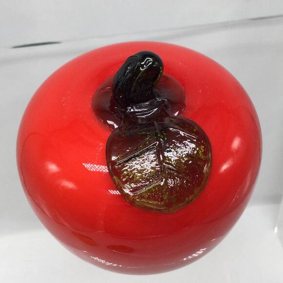 Vintage Murano style Art Glass Apples Set of 3 Yellow, Green, Red - Picture 6 of 6